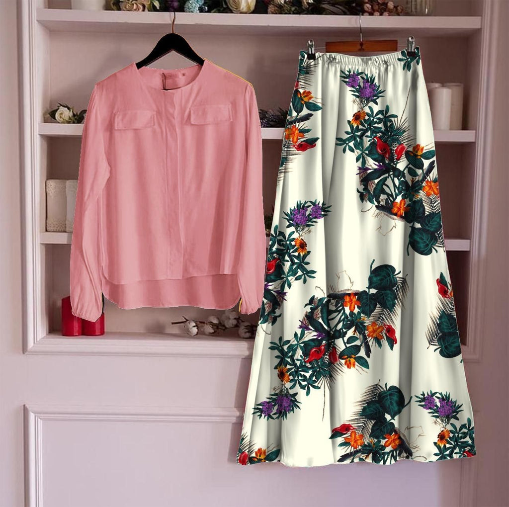 Female Rayon Top with Skirt Sets