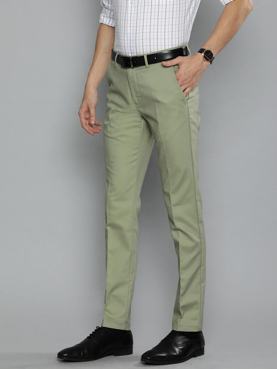Men's Stretchable Lycra Solid Slim Fit Trouser