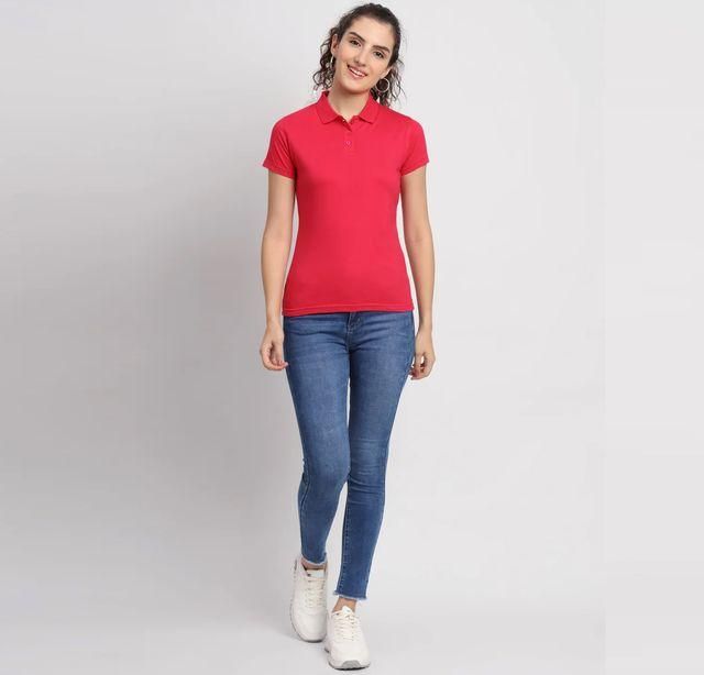 Unisex Red Cotton T-shirt