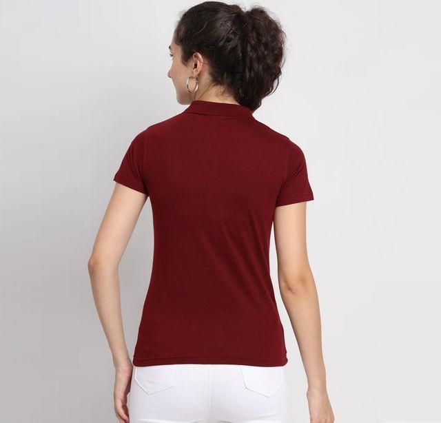 Unisex Maroon Cotton T-shirt