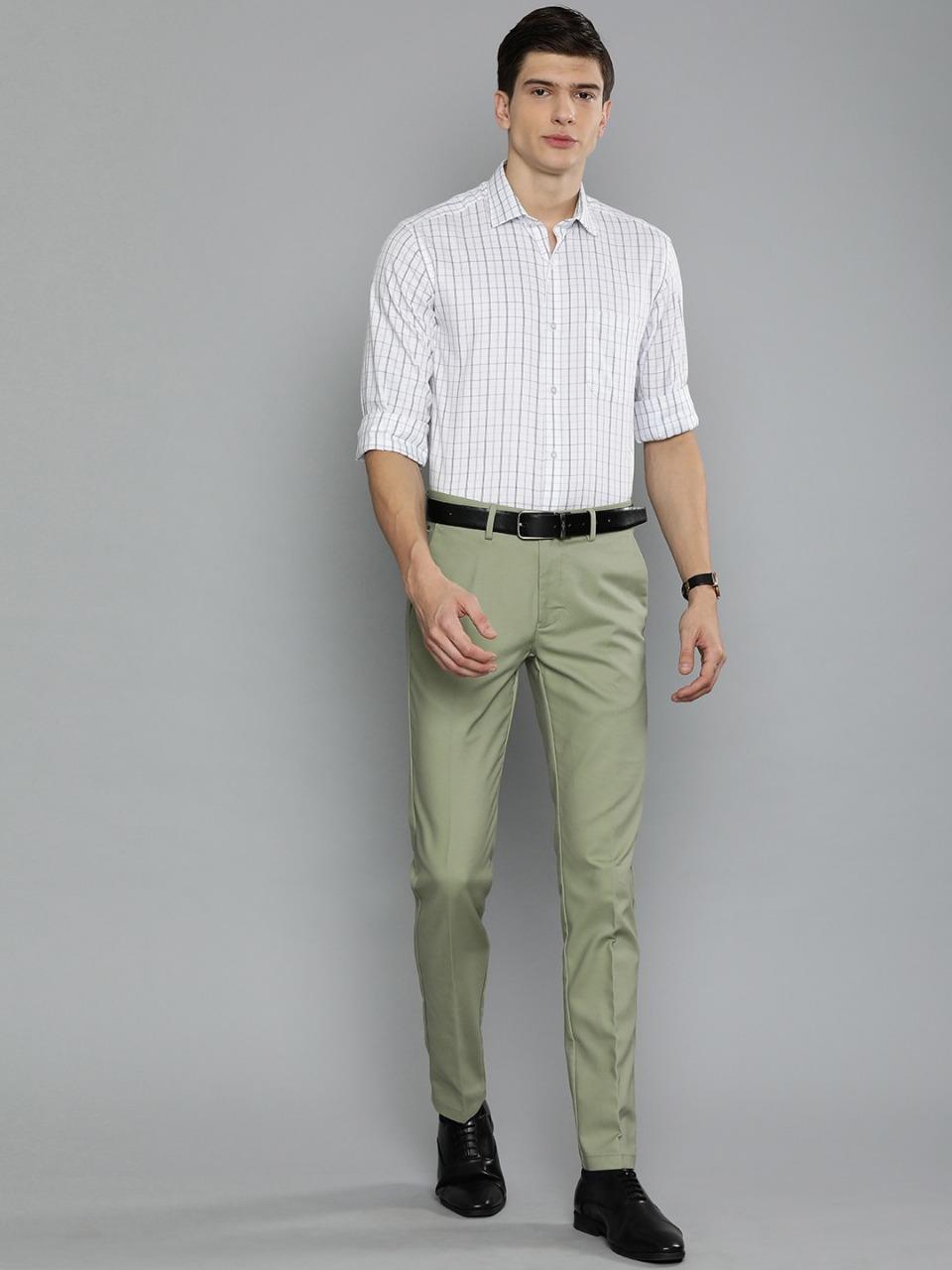 Men's Stretchable Lycra Solid Slim Fit Trouser