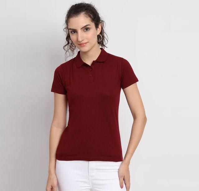 Unisex Maroon Cotton T-shirt