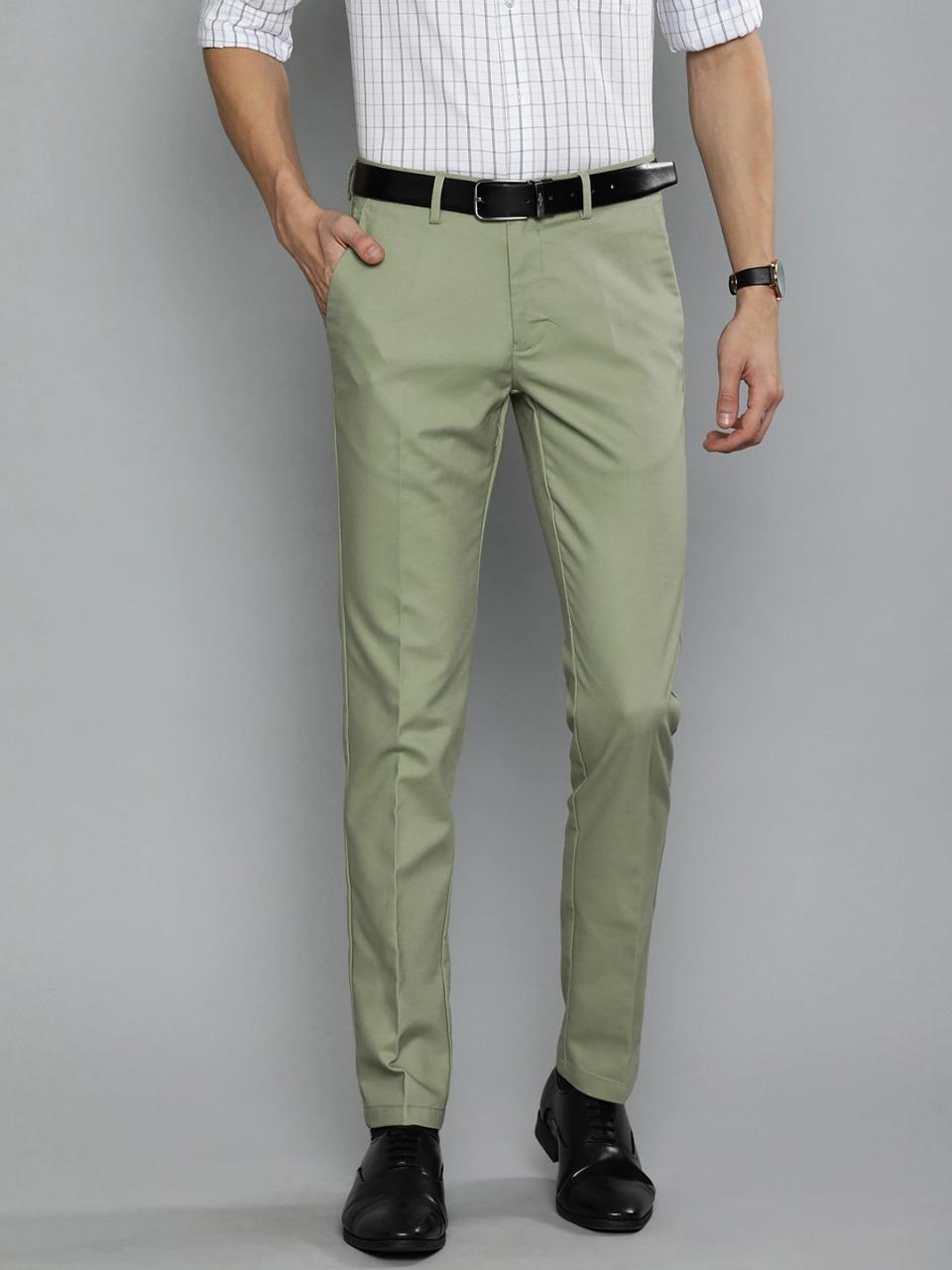 Men's Stretchable Lycra Solid Slim Fit Trouser