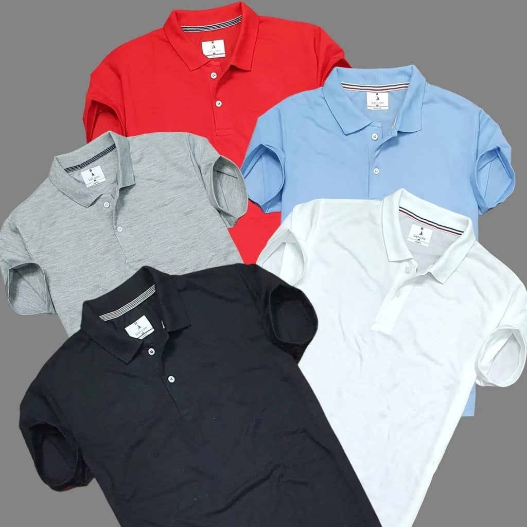 Men's Polo Neck T-shirt (Pack of 5)