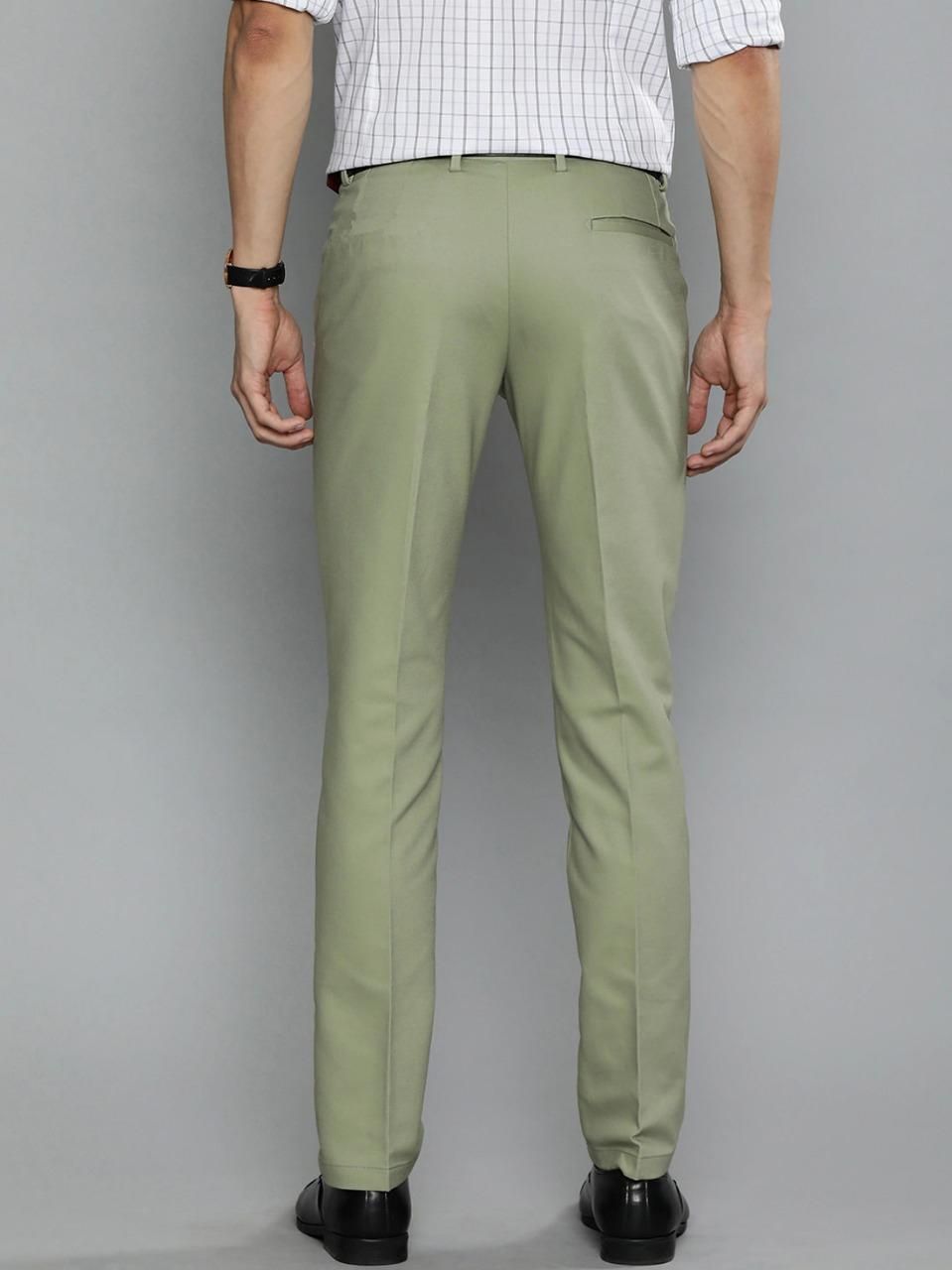 Men's Stretchable Lycra Solid Slim Fit Trouser