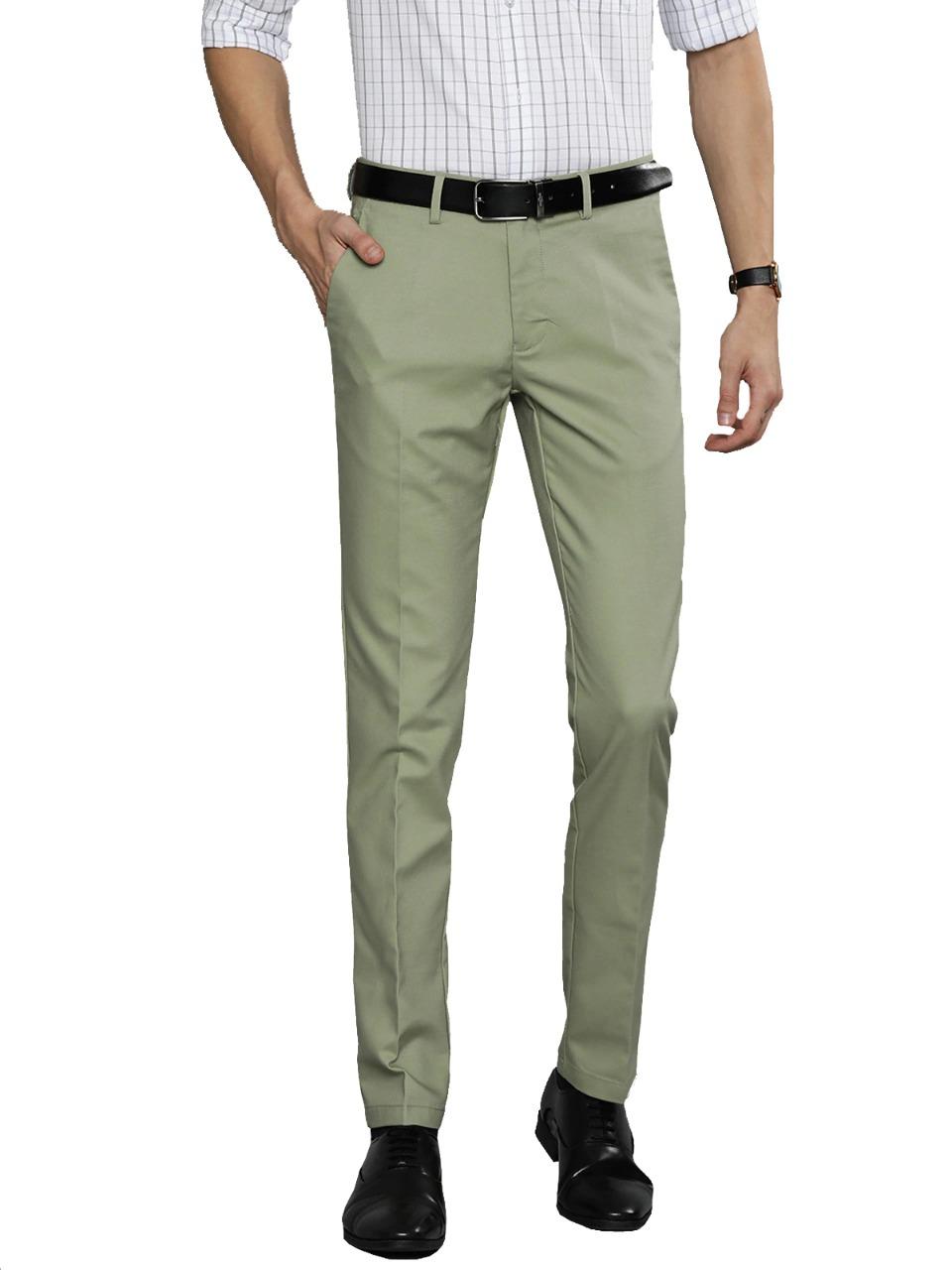 Men's Stretchable Lycra Solid Slim Fit Trouser