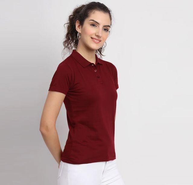 Unisex Maroon Cotton T-shirt